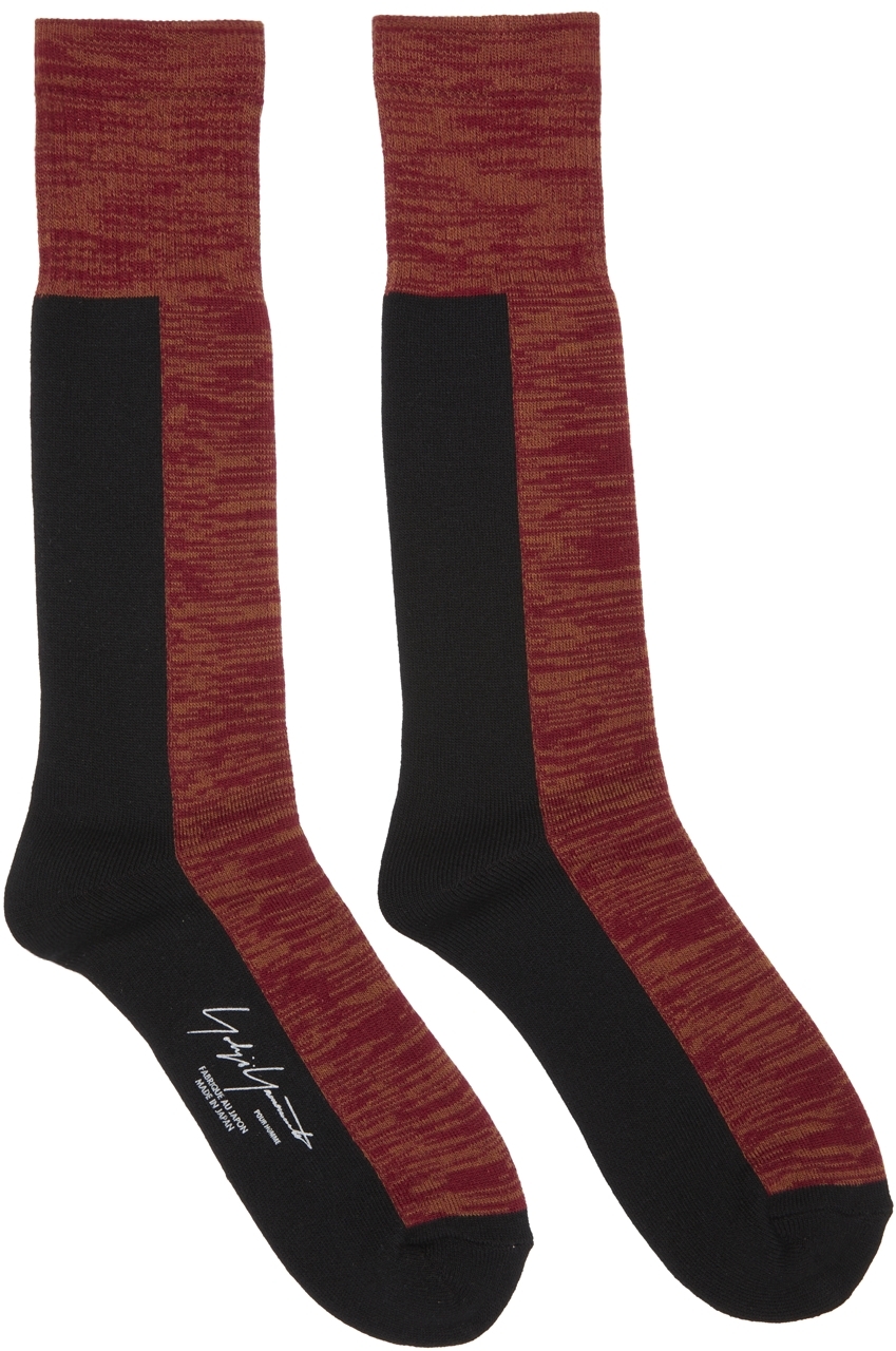 Yohji Yamamoto Red Pile Long Socks