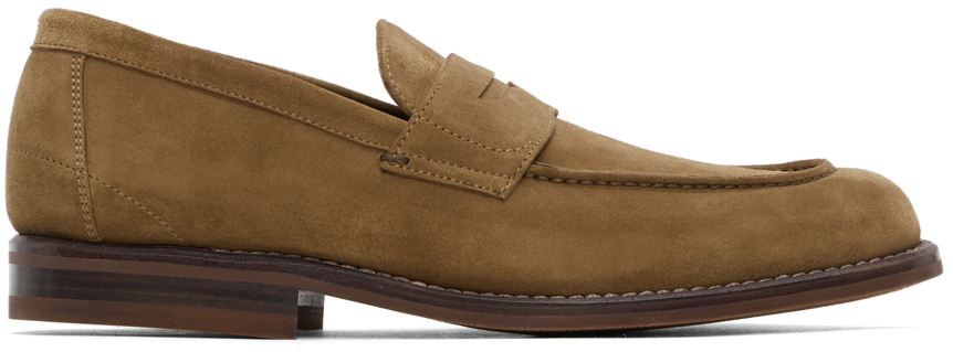 Loro Piana Tan City Walk Loafers