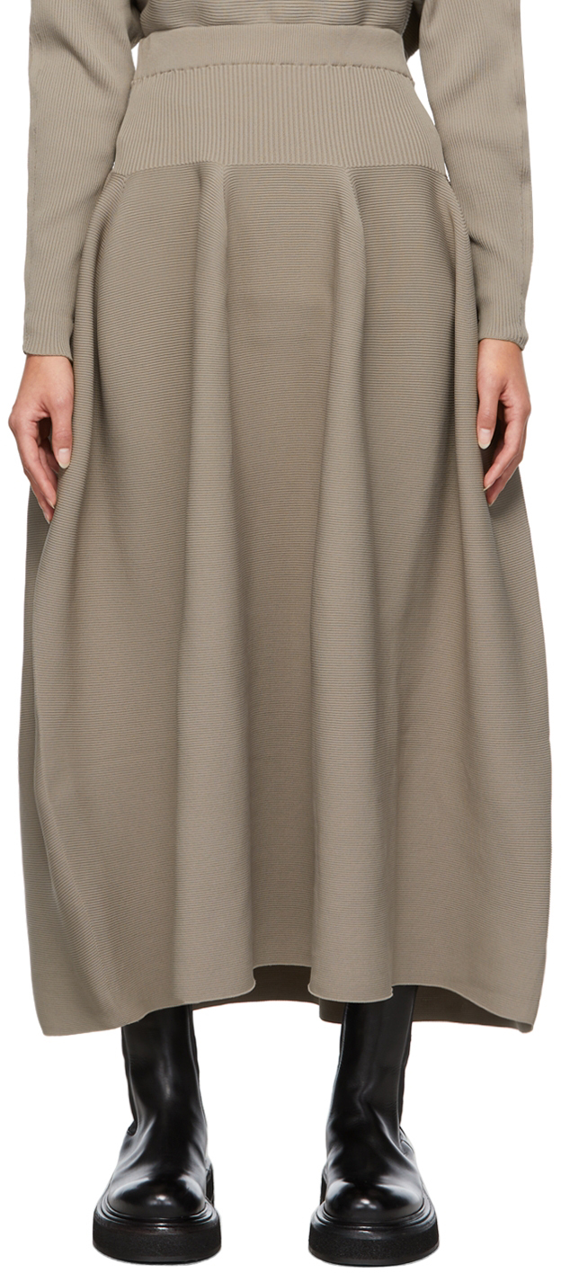 CFCL: Taupe Pottery Skirt | SSENSE