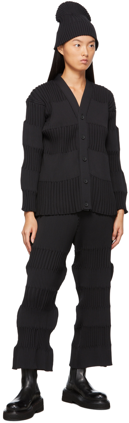 CFCL Black Fluted Cardigan | Smart Closet