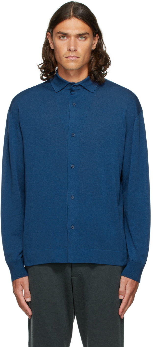 CFCL: Blue High Gauge Shirt | SSENSE