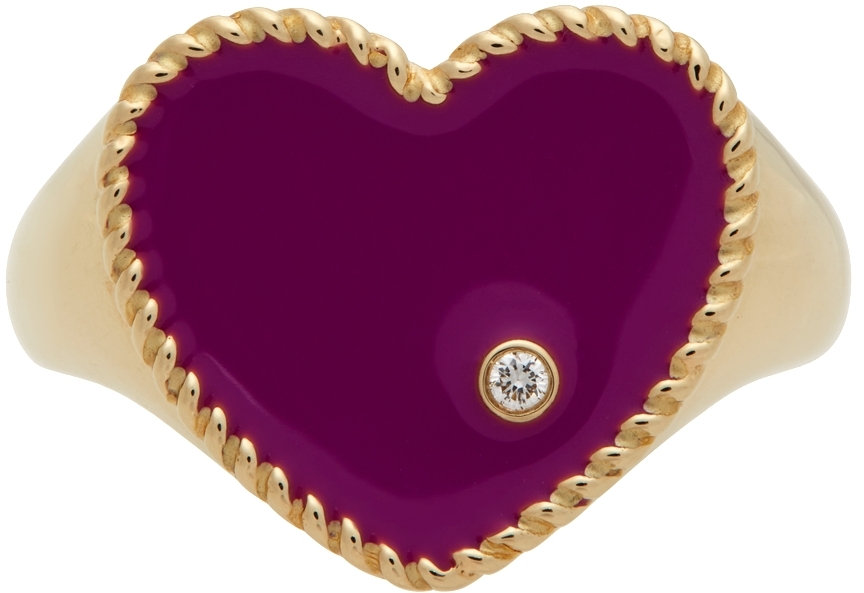 Yvonne Léon Gold & Purple Caur Signet Ring
