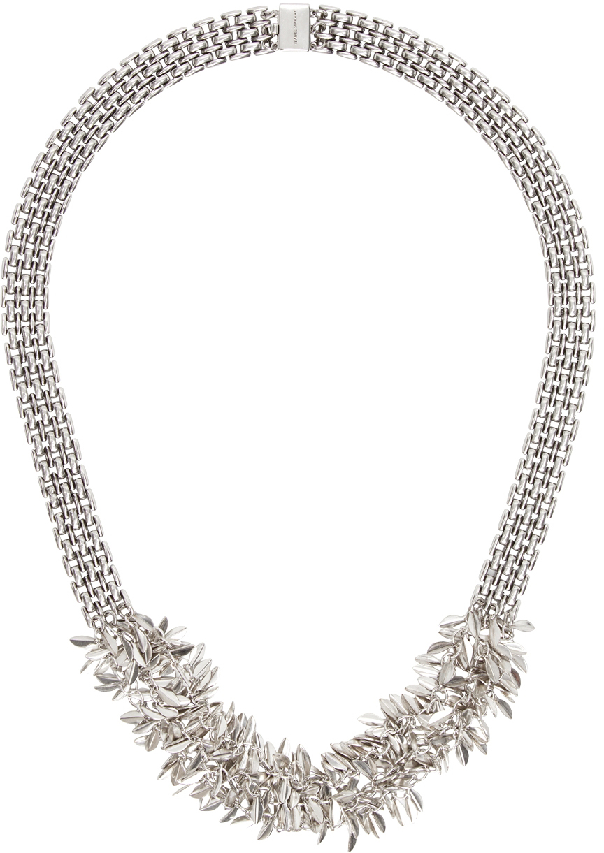 Isabel Marant Silver Leafy Necklace