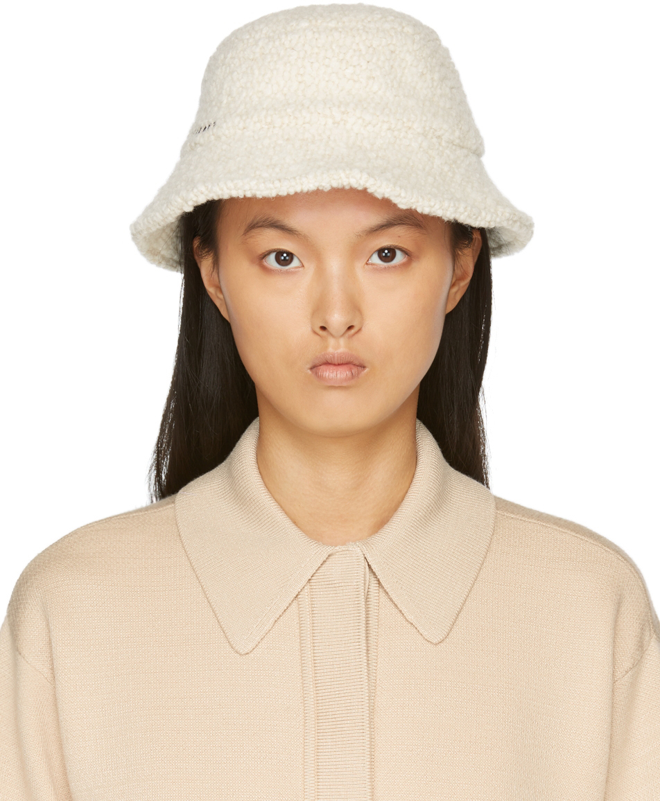 Isabel Marant Off-White Brushed Wool Denji Bucket Hat