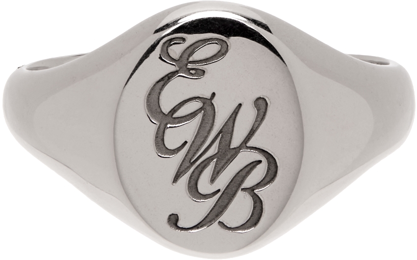 Ernest W. Baker Silver EWB Ring