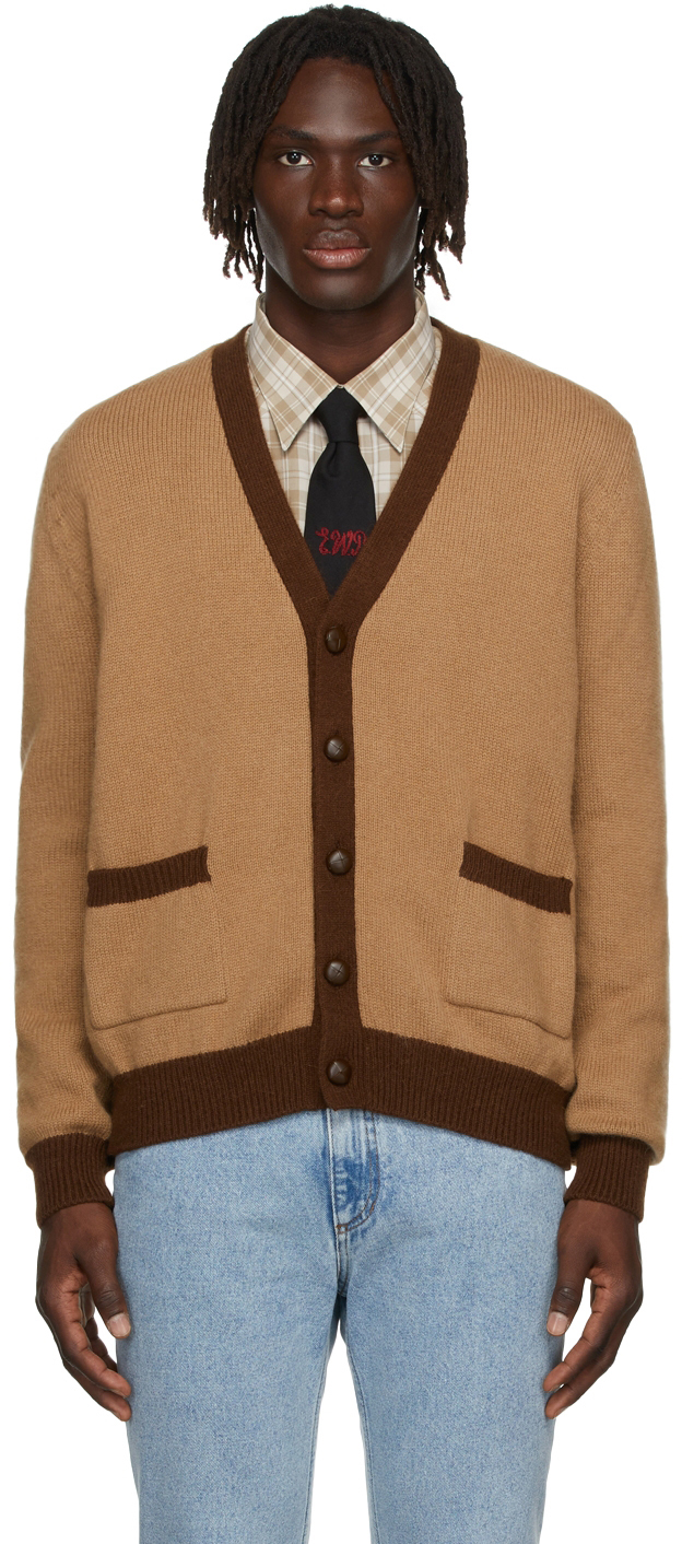 Ernest W. Baker Beige & Brown Colorblock Cardigan | Smart Closet