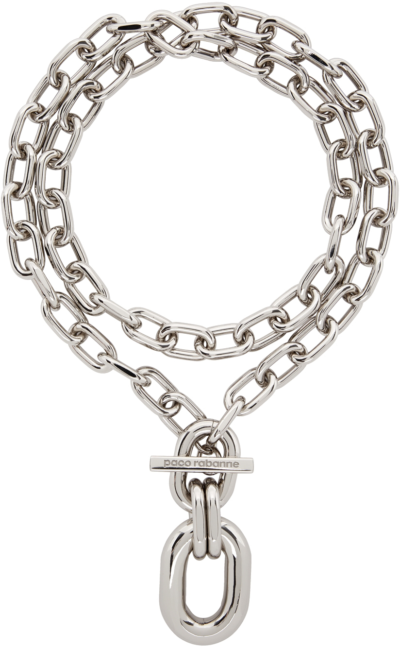 Paco Rabanne: Silver XL Link Necklace | SSENSE