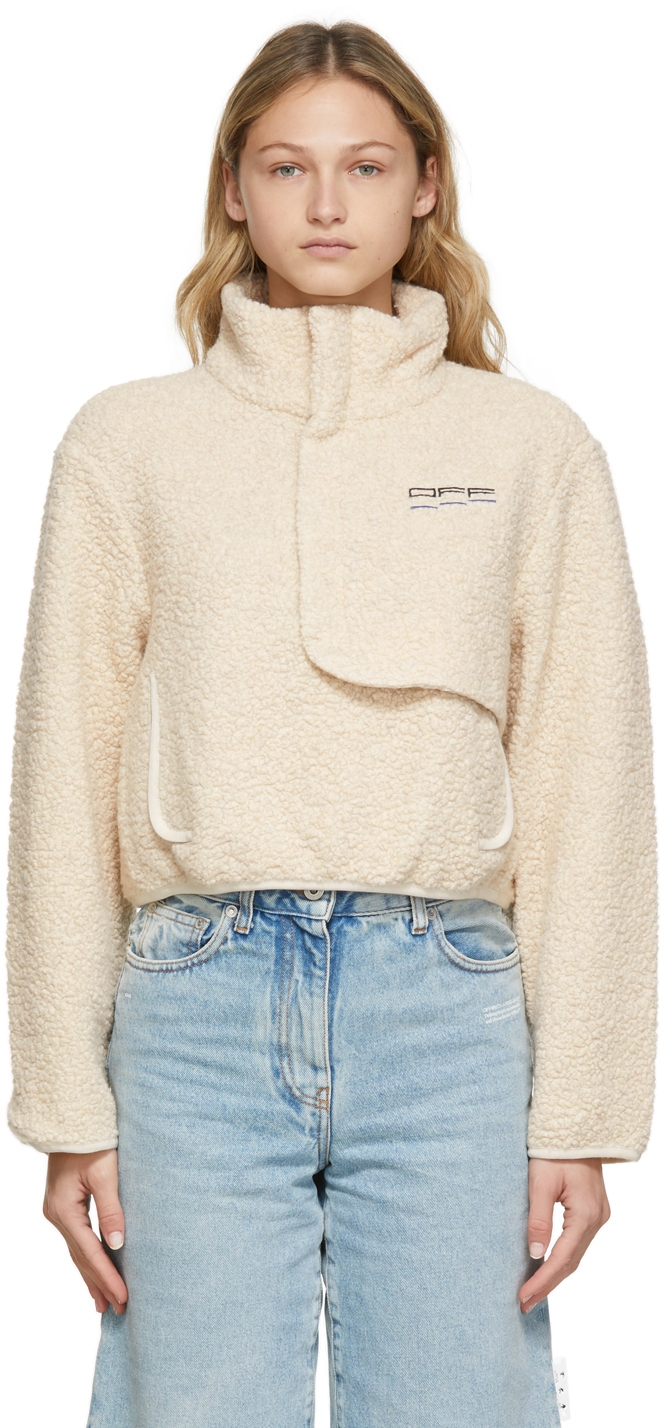 off white teddy jacket