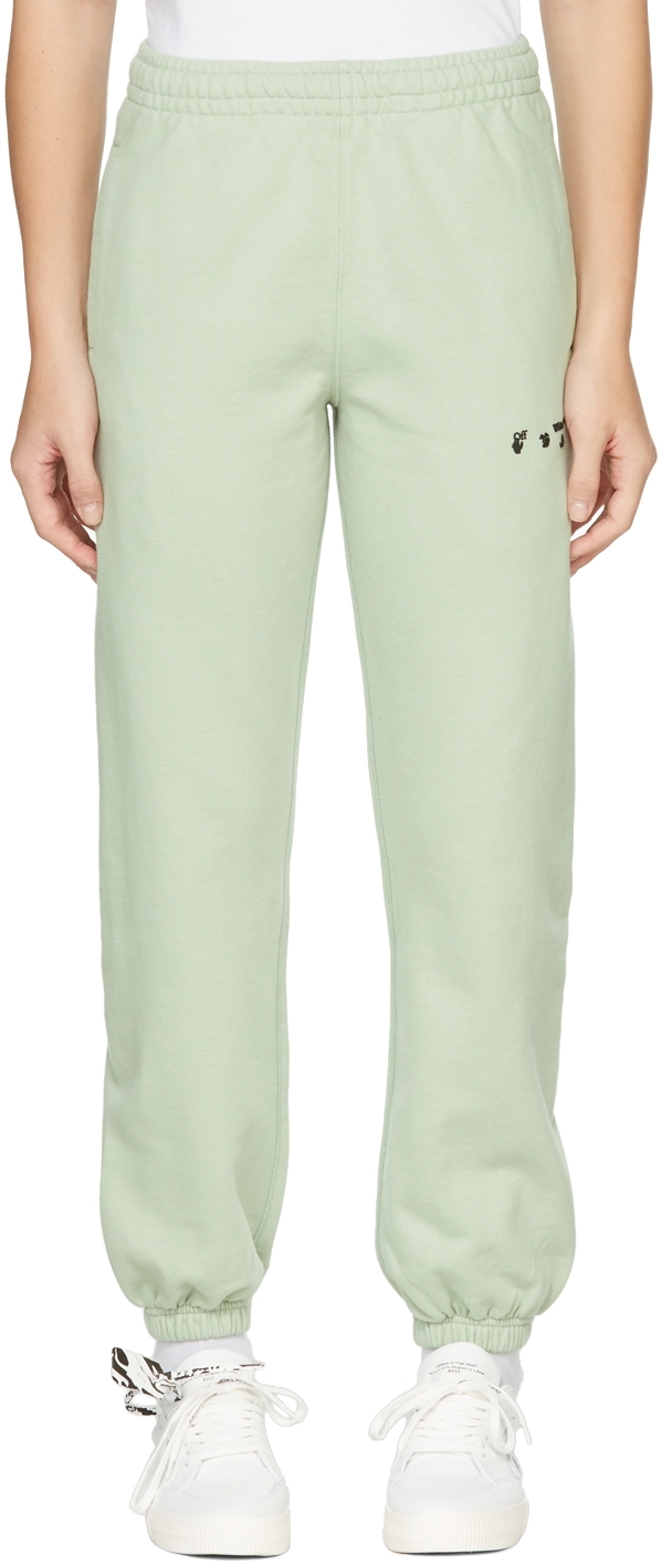 off white green pants