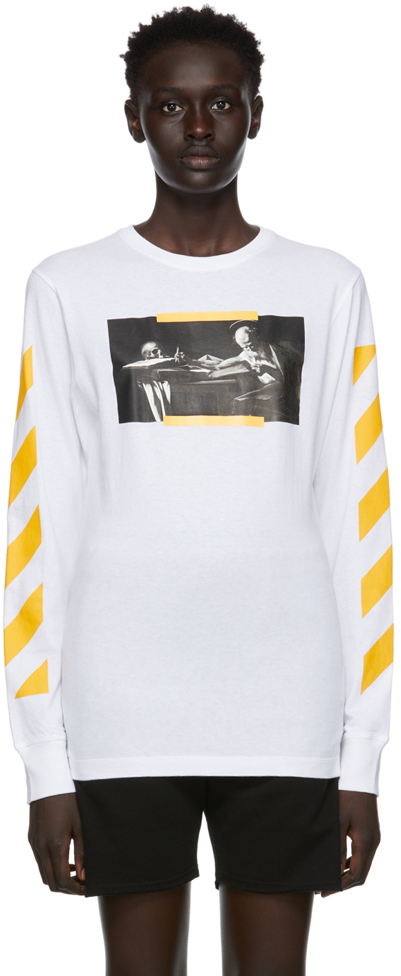 Off-White White Caravaggio Painting Long Sleeve T-Shirt