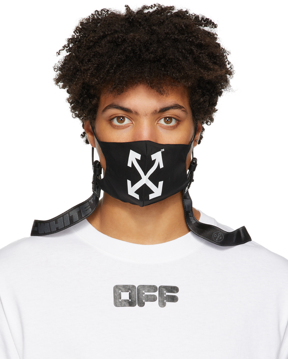 Off-White Black Logo Face Mask Belt