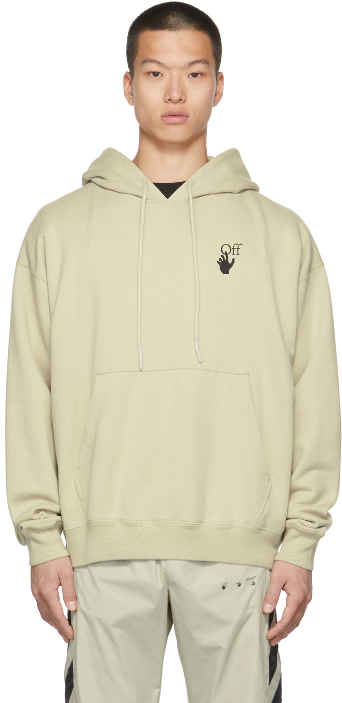Off-White Beige Bubble Arrow Skate Hoodie