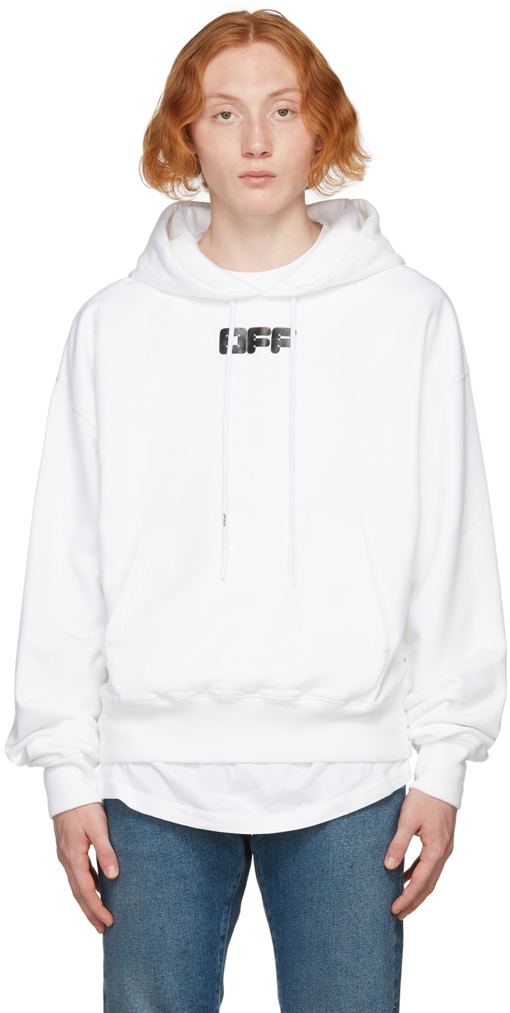 Off-White White Arrows Font Hoodie