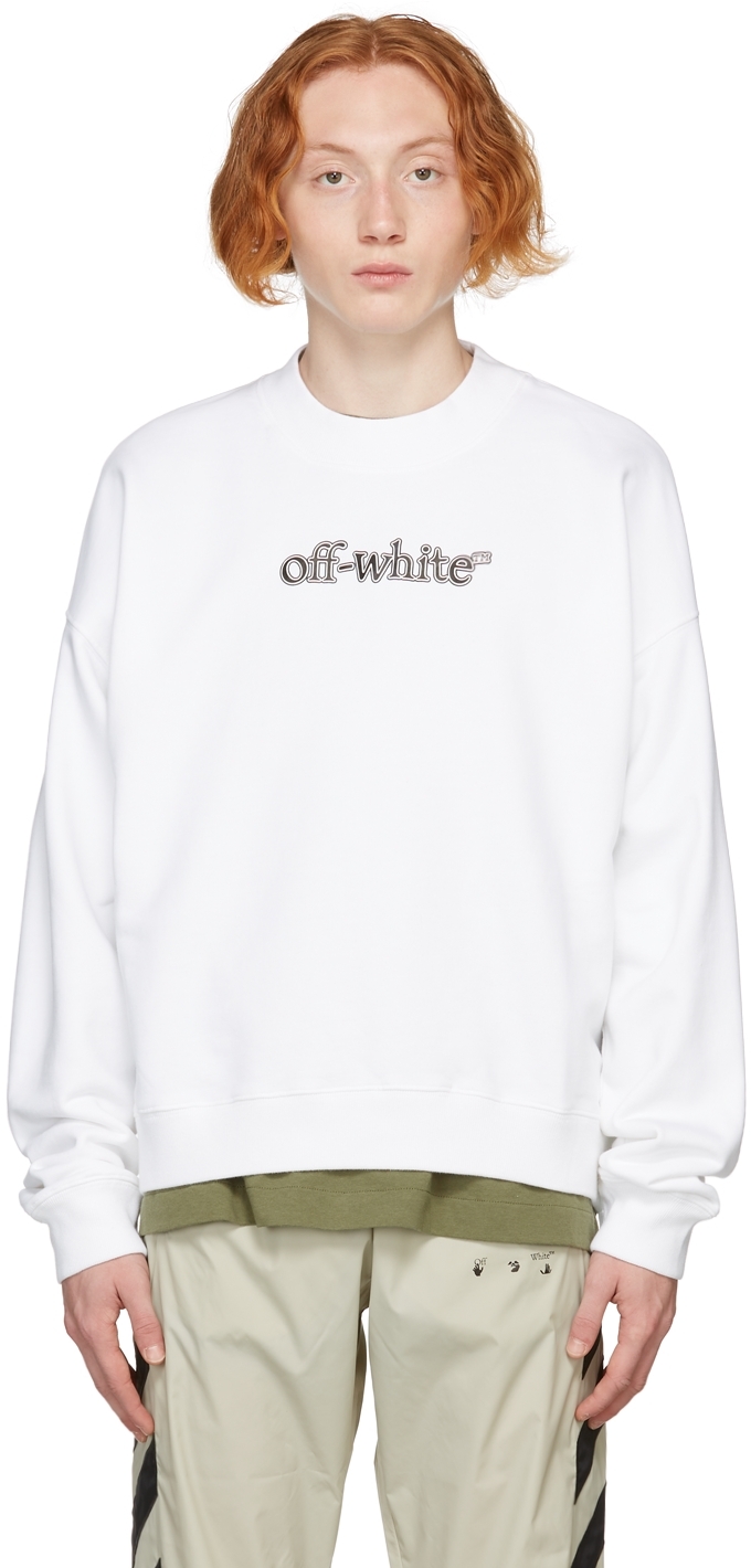 ホワイト Slanted Skate ロゴ スウェットシャツ
