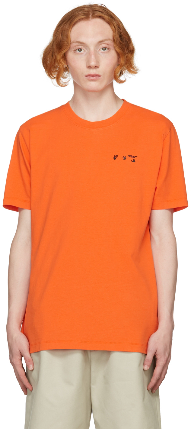 Kronisk nominelt Pub Off-White: Orange Logo T-Shirt | SSENSE UK