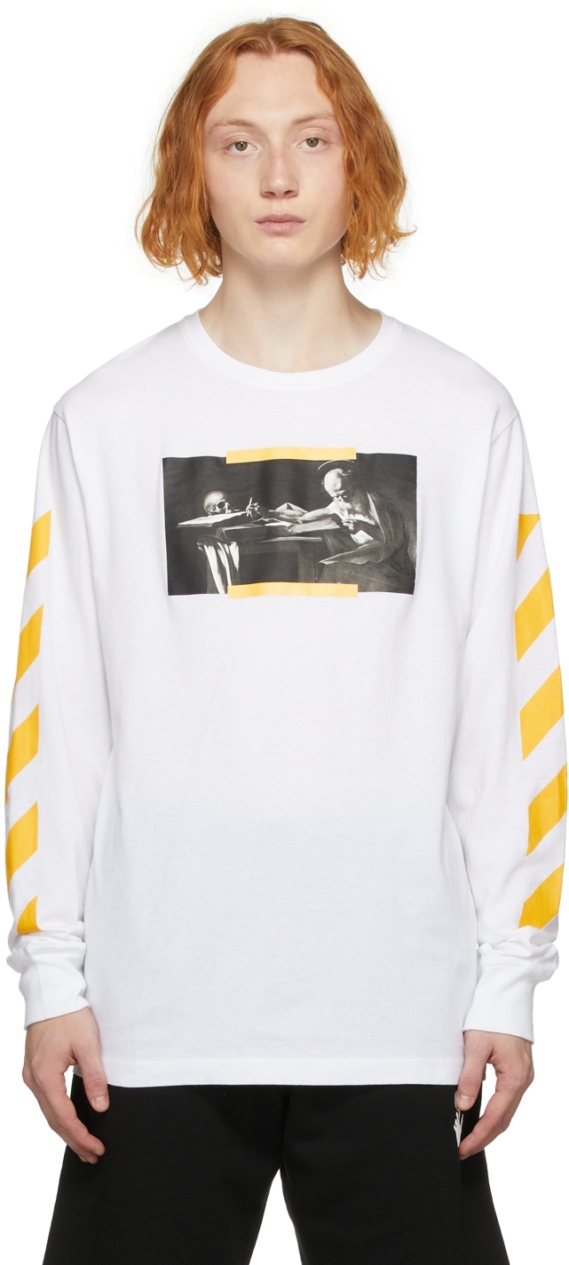 Off-White White Caravaggio Painting Long Sleeve T-Shirt