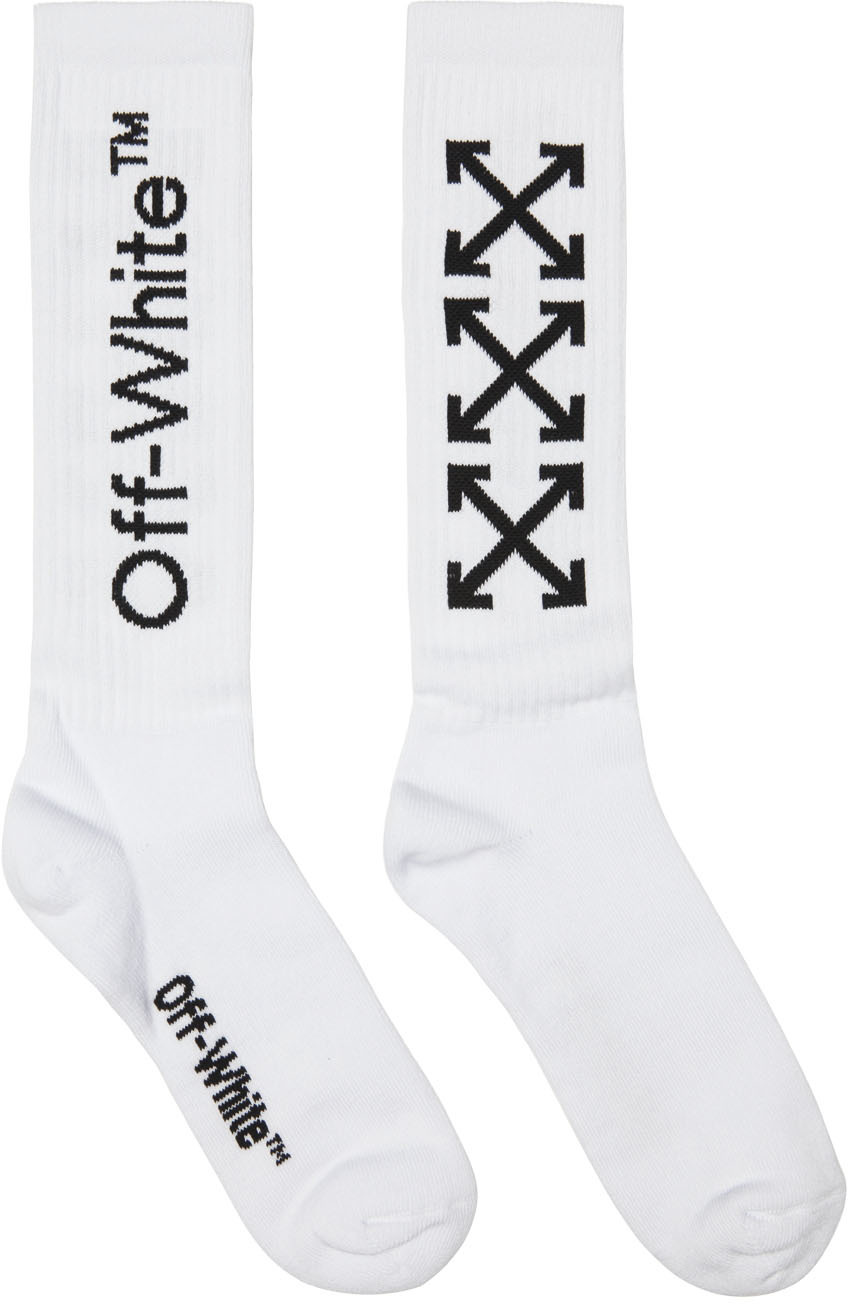 Ssense Uomo Abbigliamento Intimo Calze Off-White Knee-High Socks 