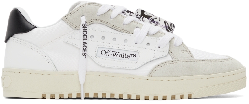 Off-White White & Black Vulcanized 5.0 Sneakers - OMIA227F21FAB0010110