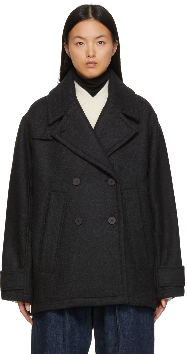 Studio Nicholson Grey Wool Carew Coat
