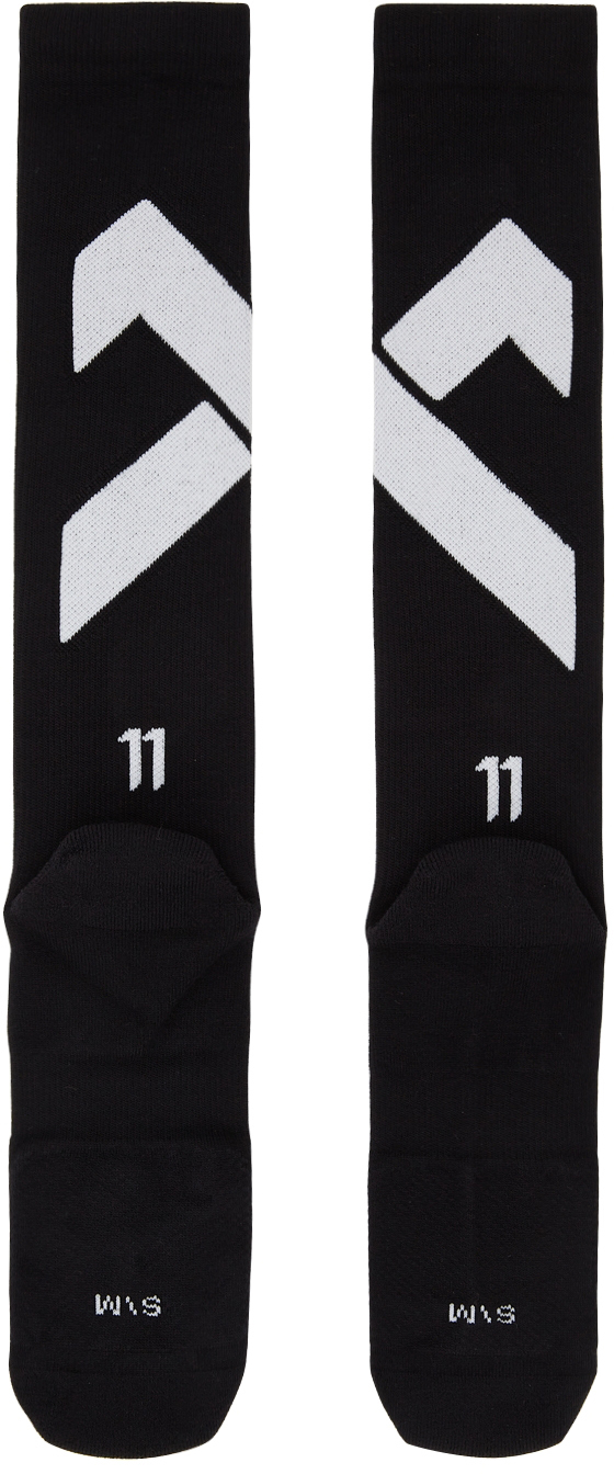 11 by Boris Bidjan Saberi Black Logo Socks