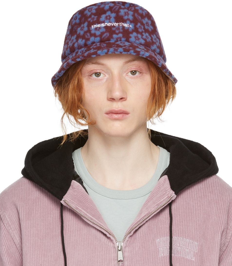Thisisneverthat Burgundy Fleece Floral 