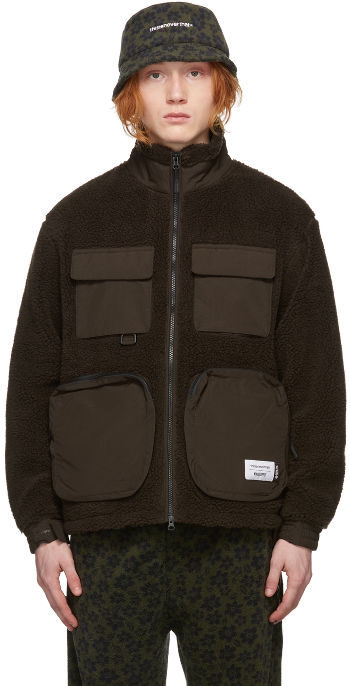 Brown Gore-Tex Infinium Utility Fleece Jacket