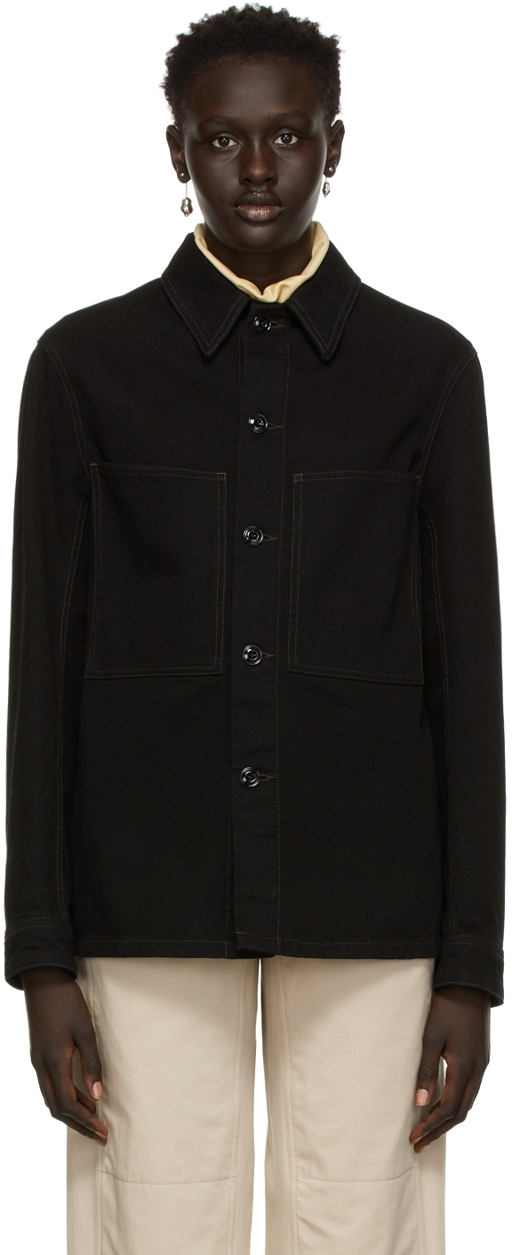 Lemaire Black Denim Overshirt Jacket | Smart Closet