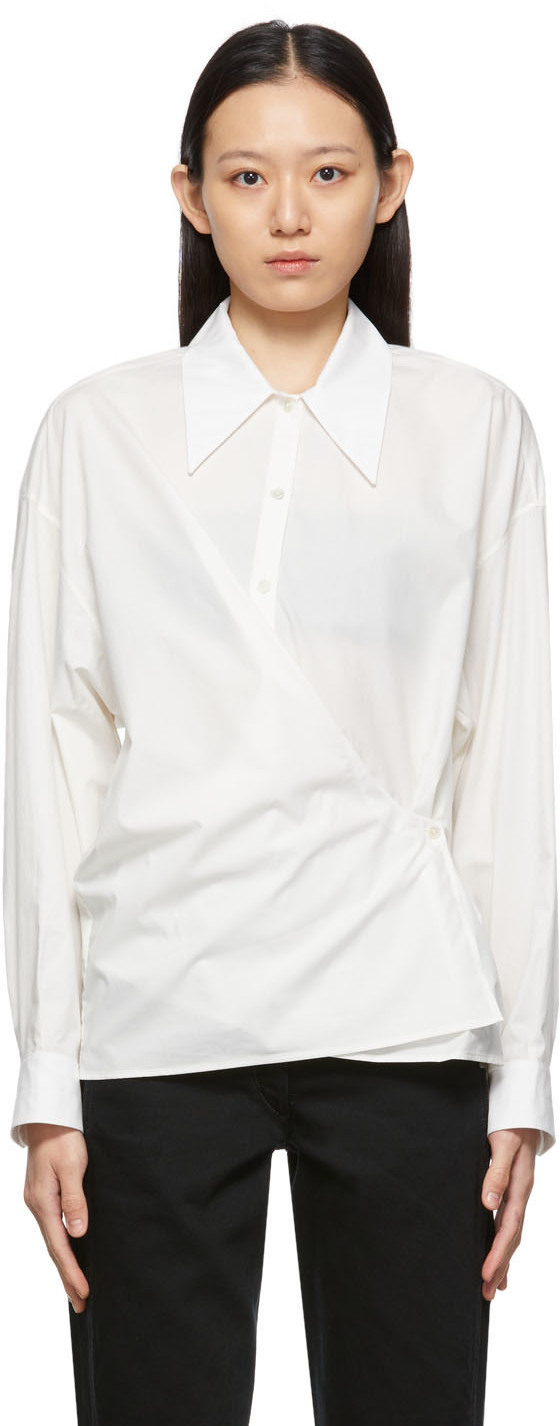Lemaire White Twisted Shirt