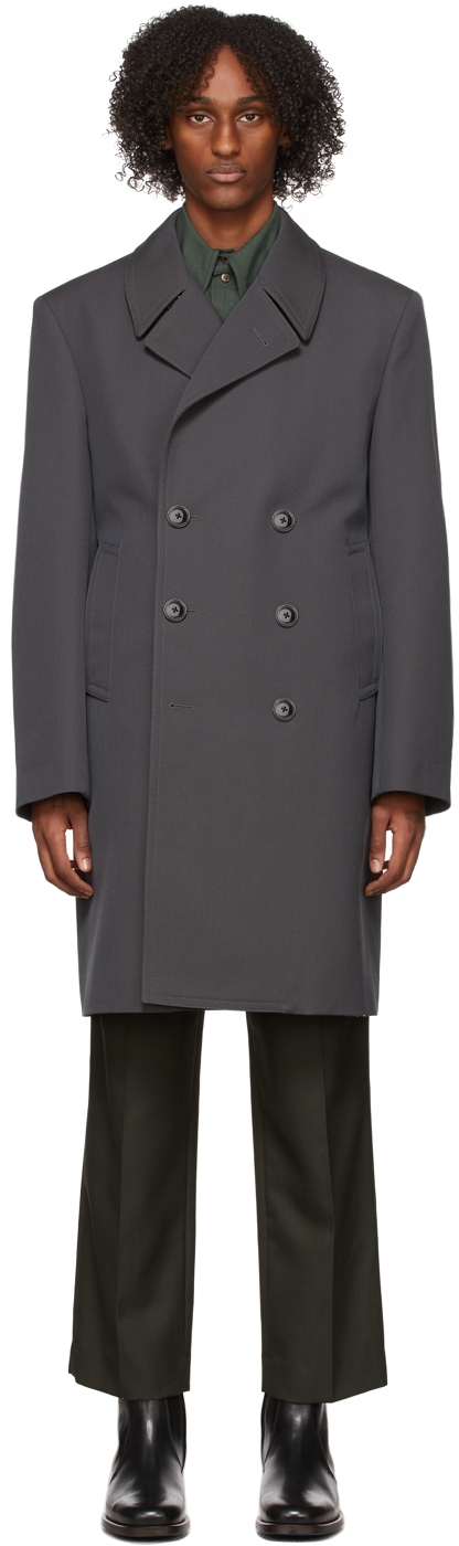 Lemaire Black Boxy Coat | Smart Closet