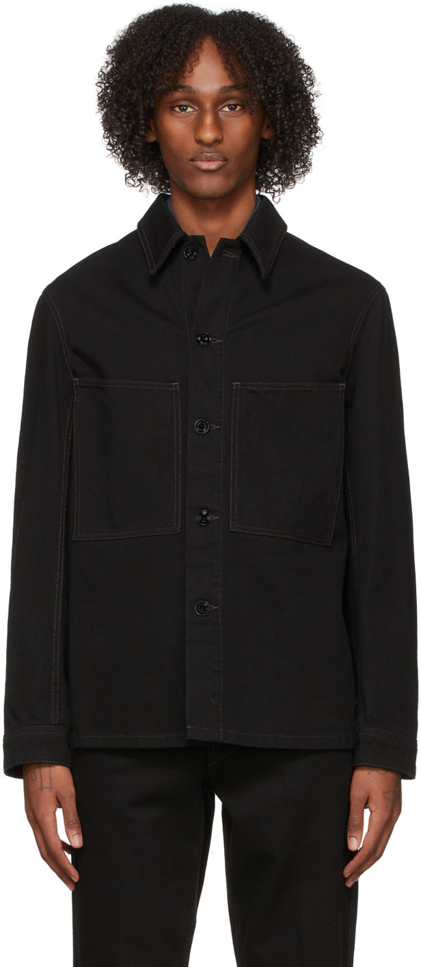 Lemaire Black Denim Overshirt Jacket | Smart Closet