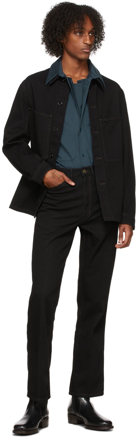 Lemaire Black Denim Overshirt Jacket | Smart Closet
