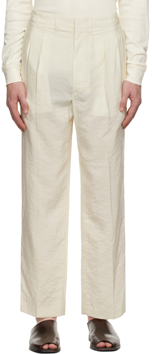 Lemaire Off-White 2 Pleats Trousers | Smart Closet