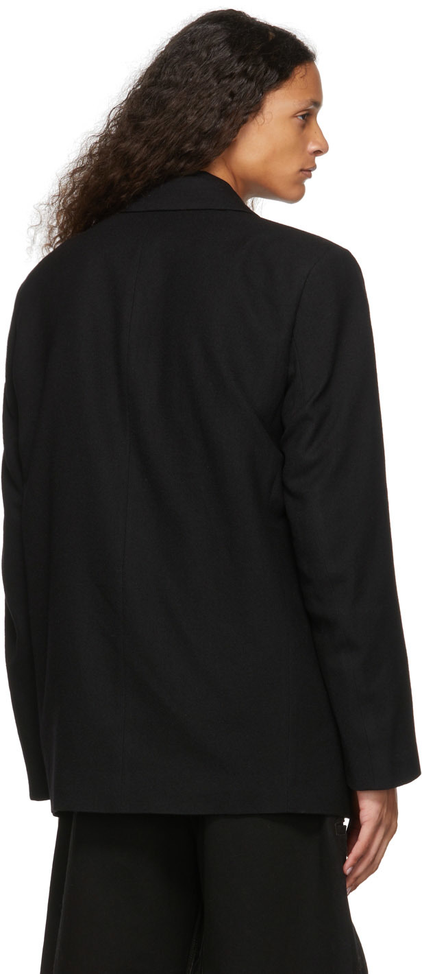 Lemaire Black Wool Boxy Jacket | Smart Closet