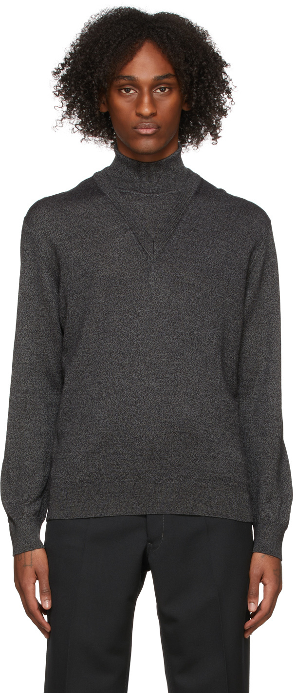 Lemaire Grey Double Layer Turtleneck 