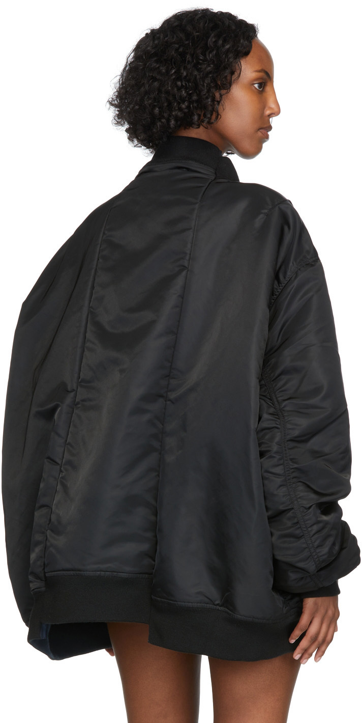 VETEMENTS Reversible Black & Navy Alpha Industries Edition Cut-Up