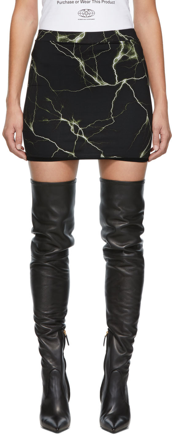 VETEMENTS Black Lightning Mini Skirt