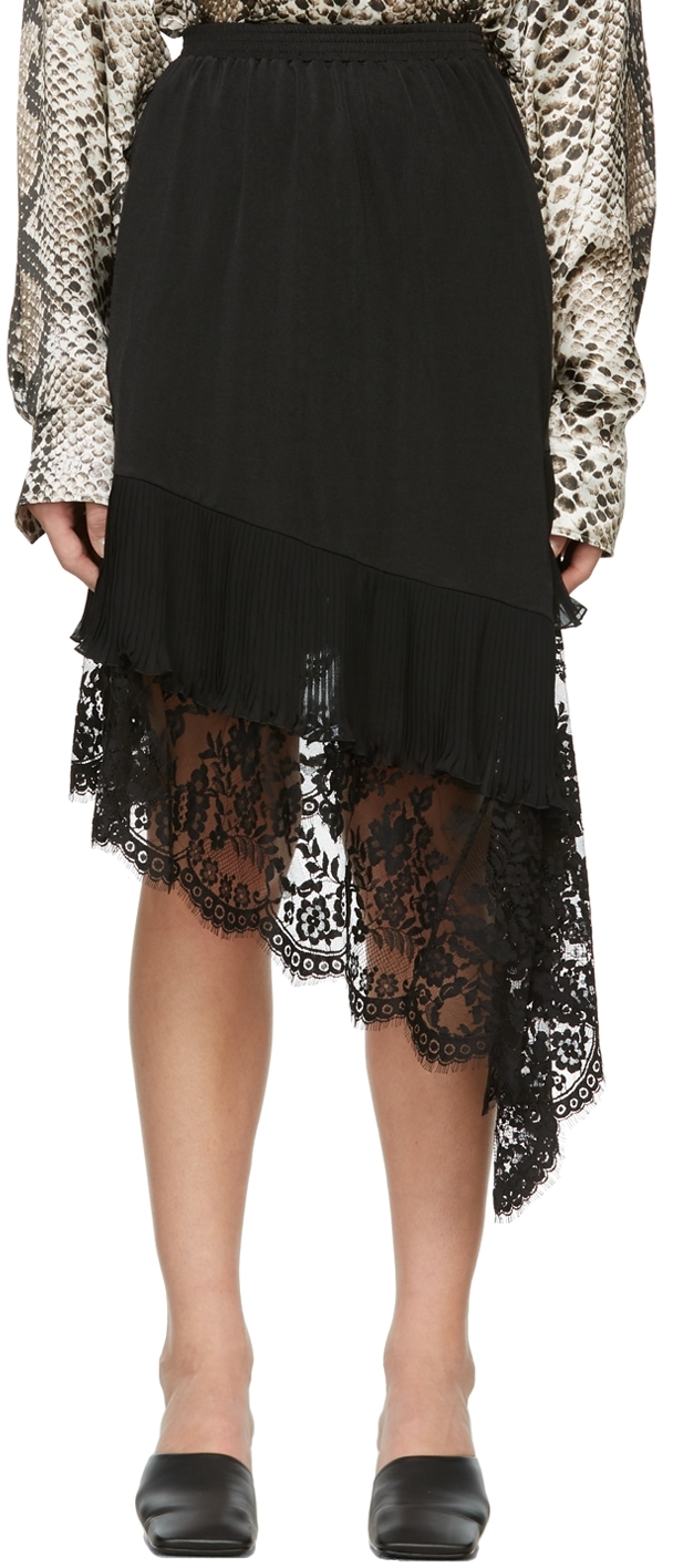 VETEMENTS Black Lace Asymmetric Skirt