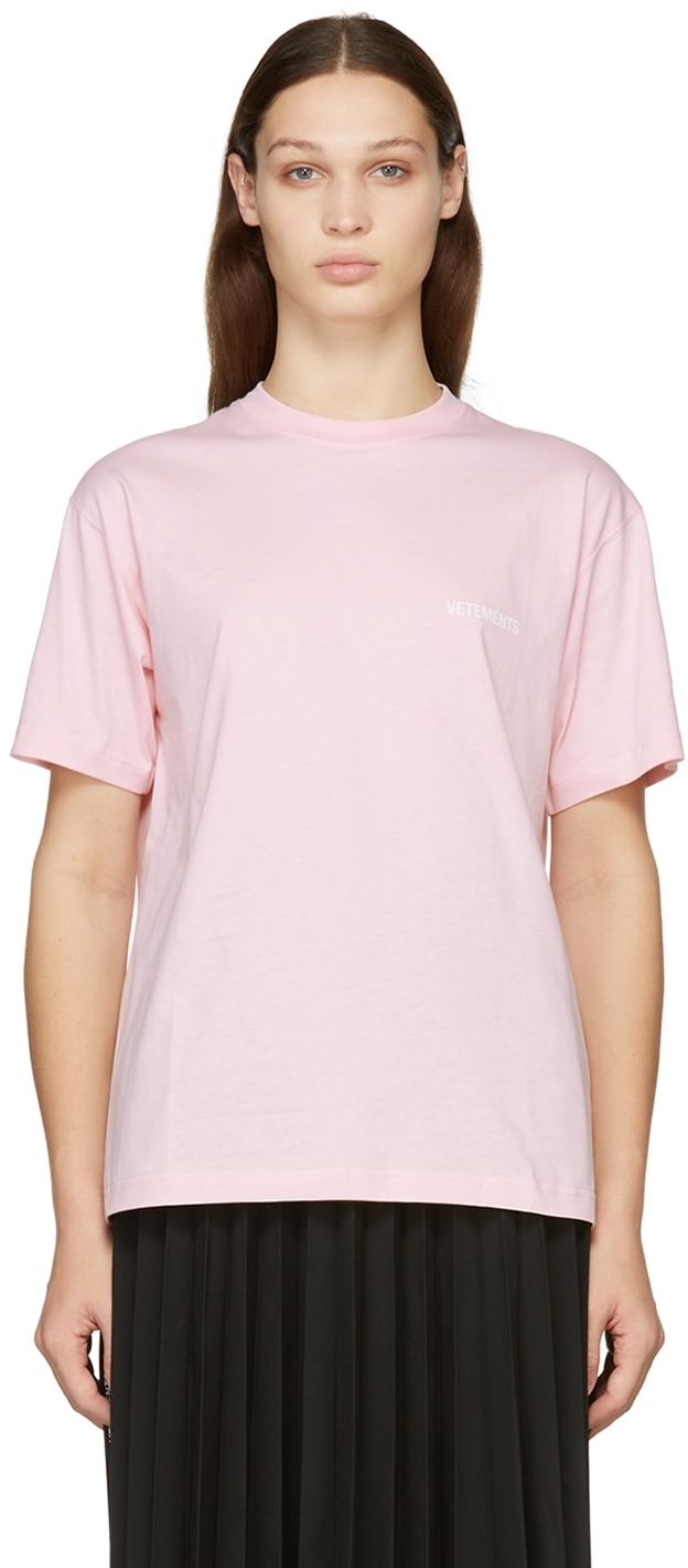 Ssense Abbigliamento Top e t-shirt T-shirt T-shirt a maniche corte Baby Pink Cat Print T-Shirt 