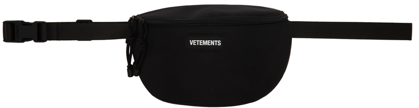 VETEMENTS Black Logo Fanny Pack