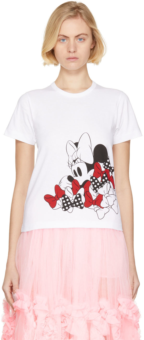 White Disney Edition Minnie Mouse Bow T-Shirt