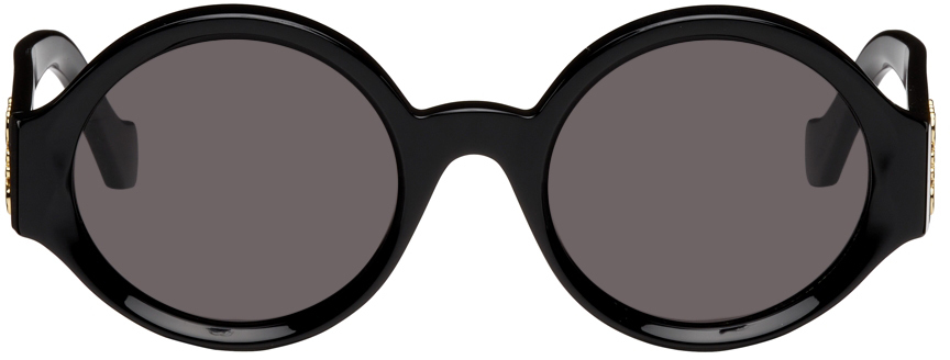 Loewe Black Round Logo Sunglasses