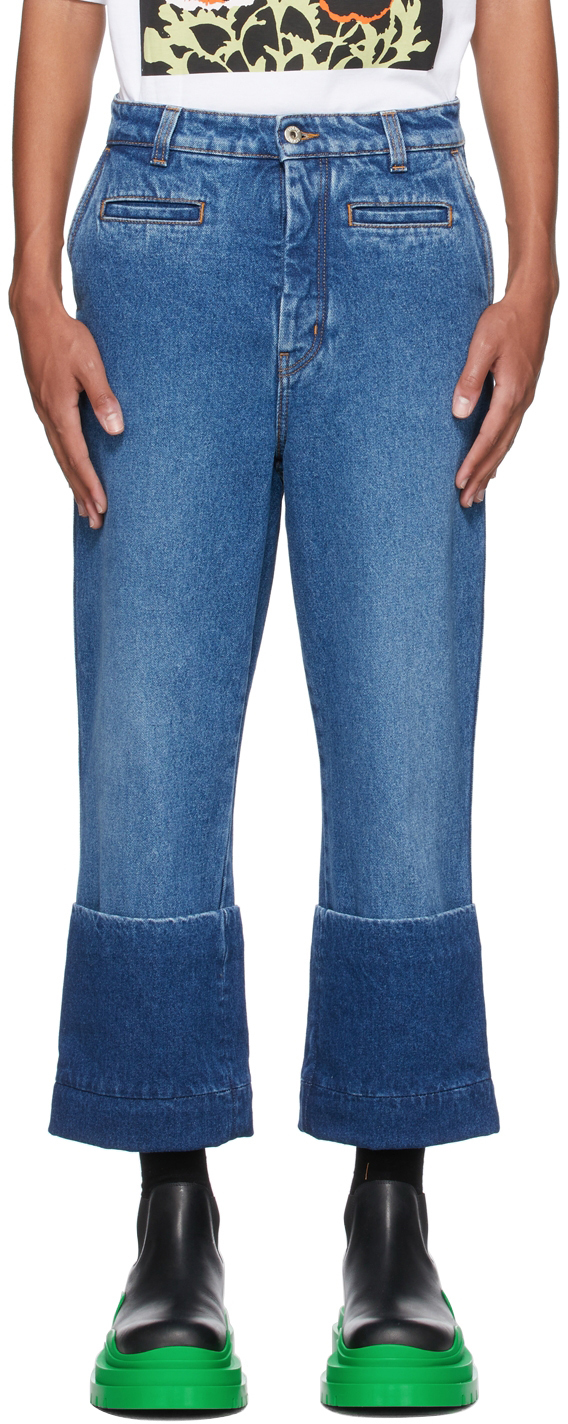 Blue Denim Fisherman Jeans by Loewe on Sale
