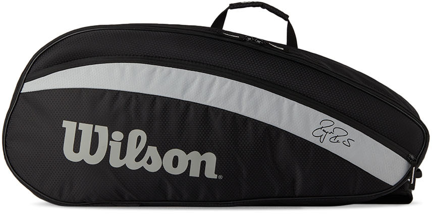 Black Fed Team 12-Pack Tennis Racket Bag by Wilson | SSENSE