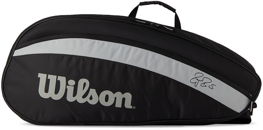 Black Fed Team 3-Pack Tennis Racket Bag by Wilson