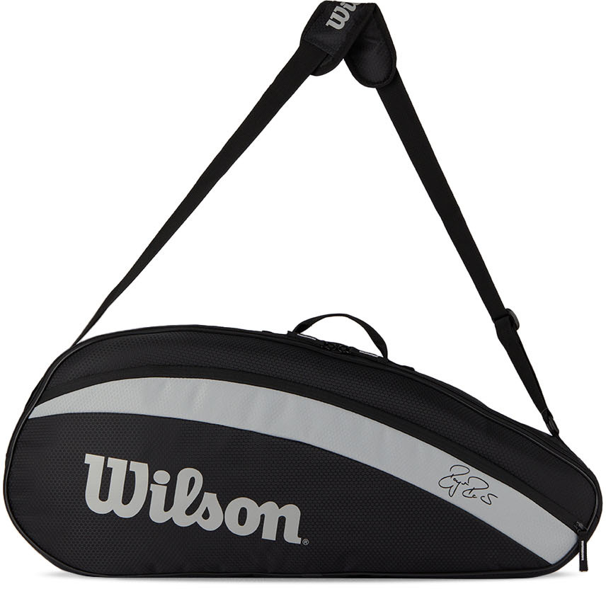 Wilson Advantage Three Racquet Tennis Bag, Black/Red 