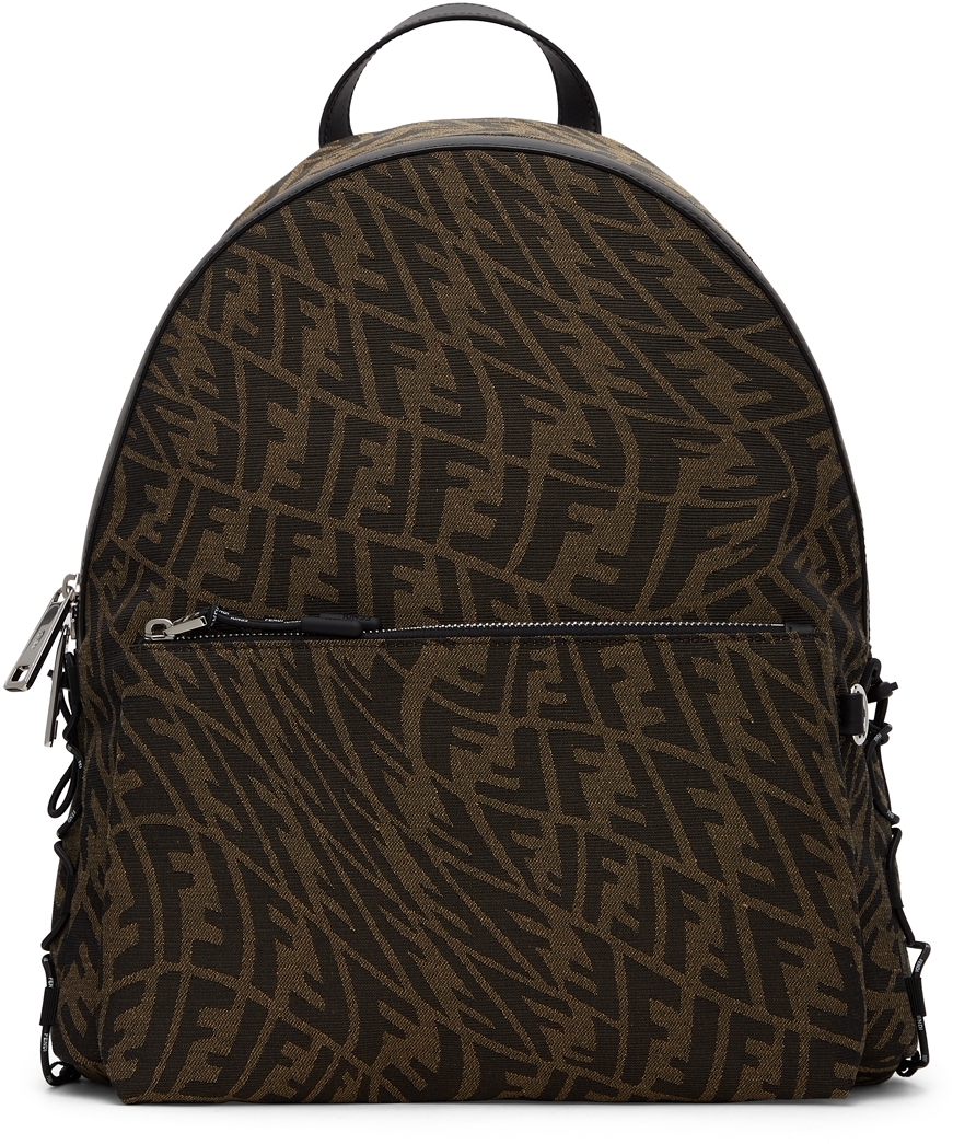 Fendi Brown & Tan FF Vertigo Backpack | Smart Closet