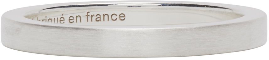 Le Gramme: Silver Brushed 'Le 3 Grammes' Ribbon Ring | SSENSE