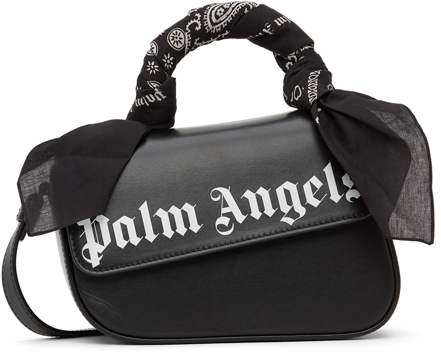 Palm Angels Black Bandana Crash Bag
