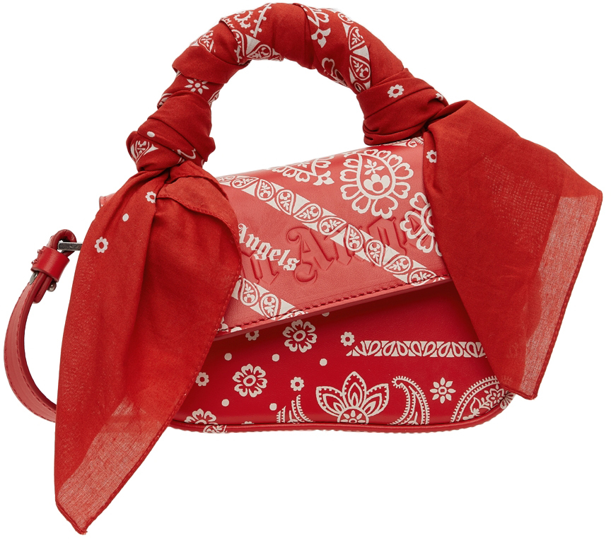 Palm Angels: Red Bandana Mini Crash Bag | SSENSE Canada