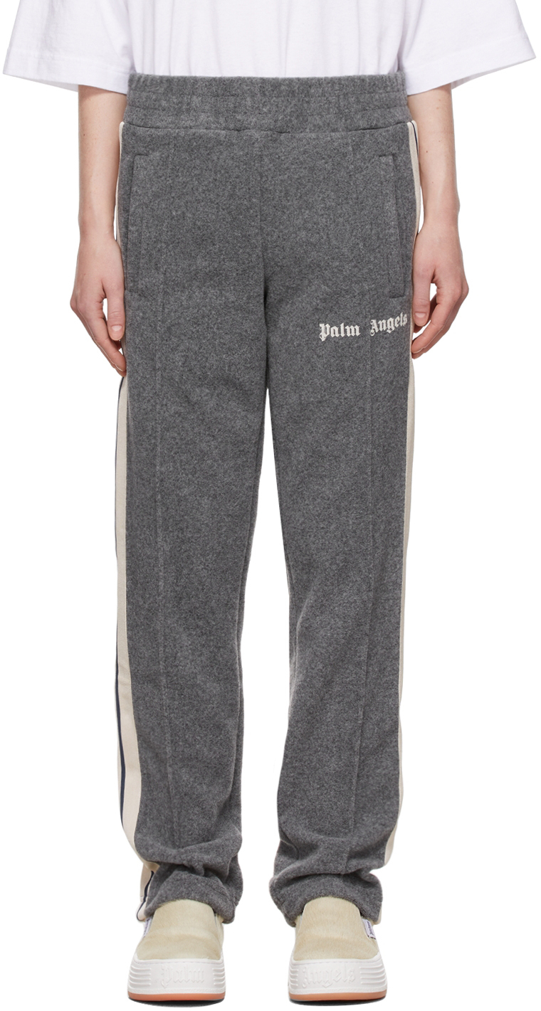 Palm Angels Grey Wool Track Pants